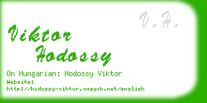 viktor hodossy business card